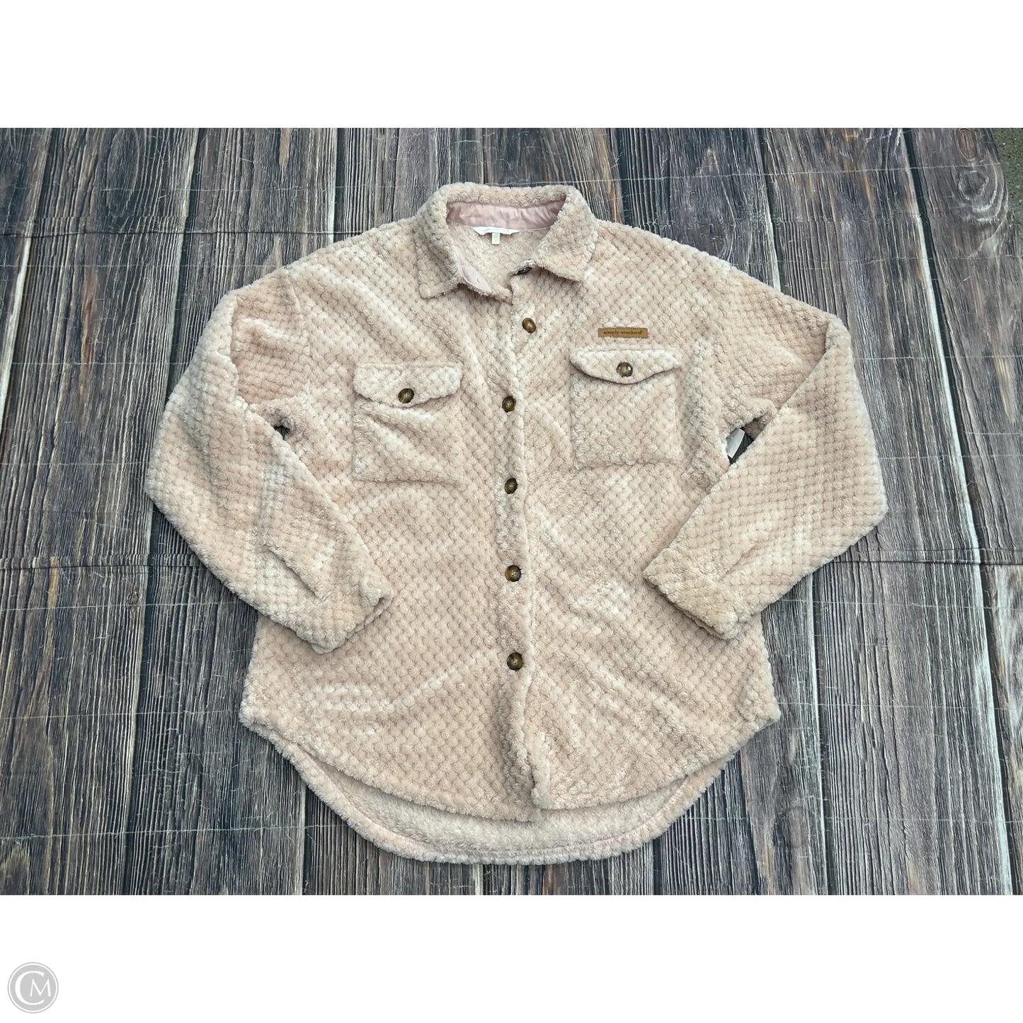 Jacket Fleece By Simply Southern In Pink, Size: Xl