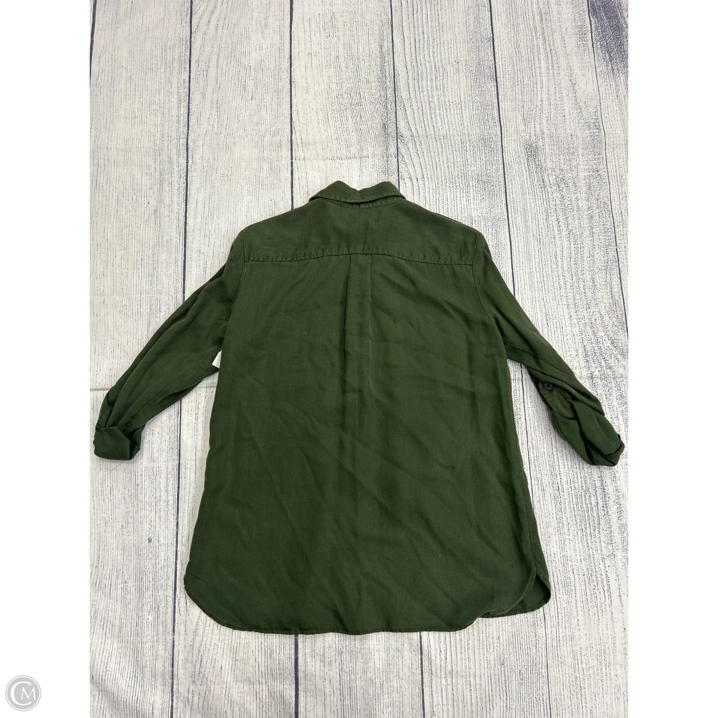 Top Long Sleeve By Zara Women In Green, Size: M