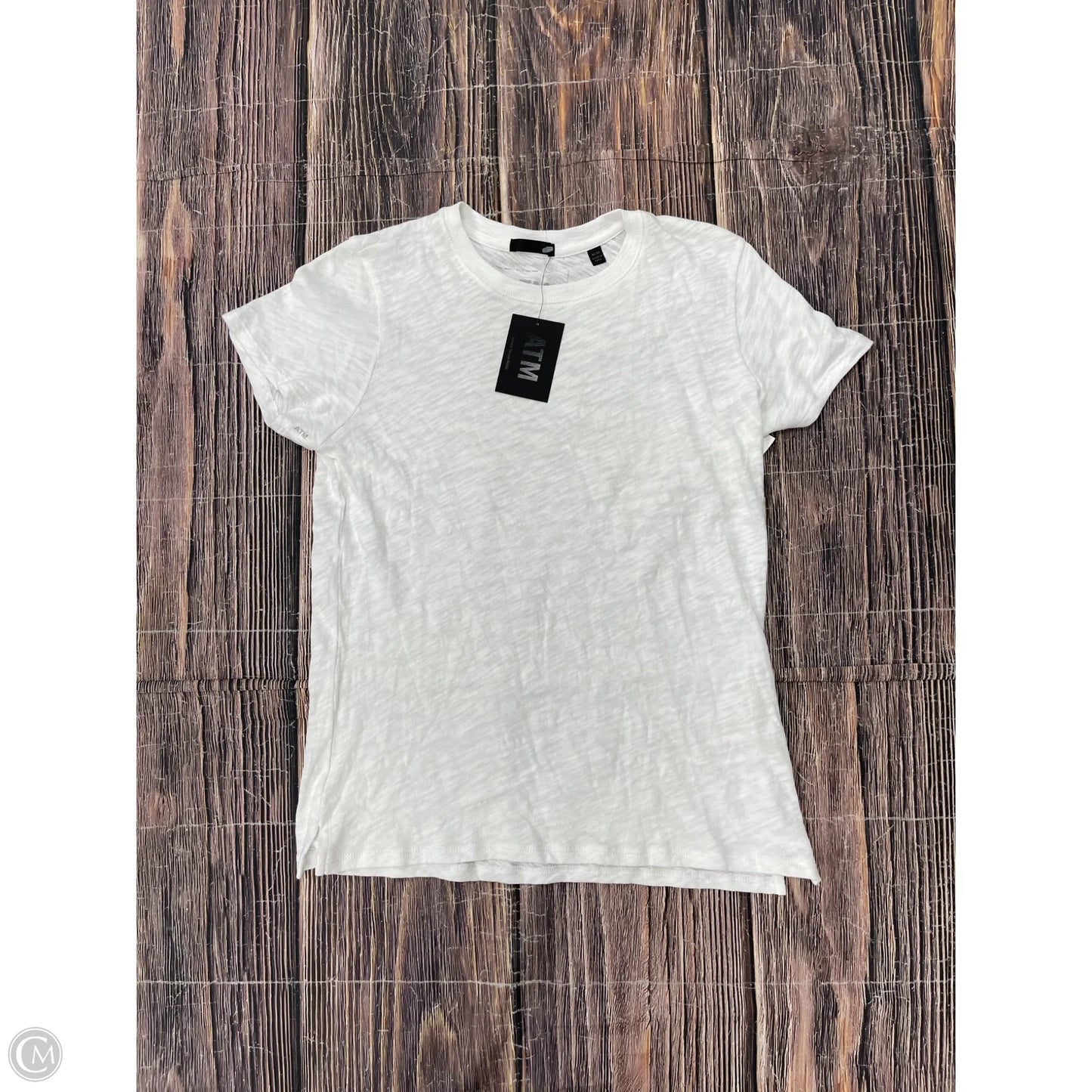 Top Short Sleeve Basic By Atm In White, Size: M