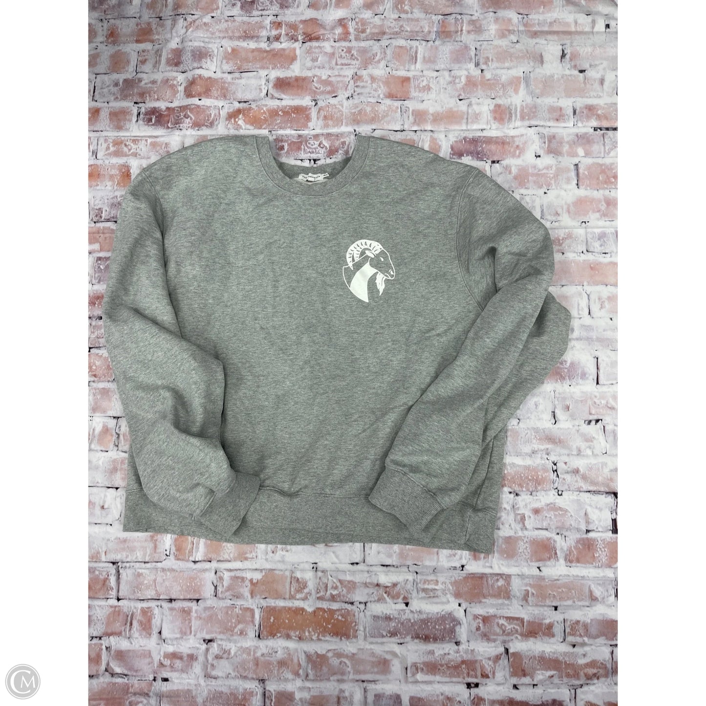 Sweatshirt Crewneck By Good American In Grey, Size: 3x