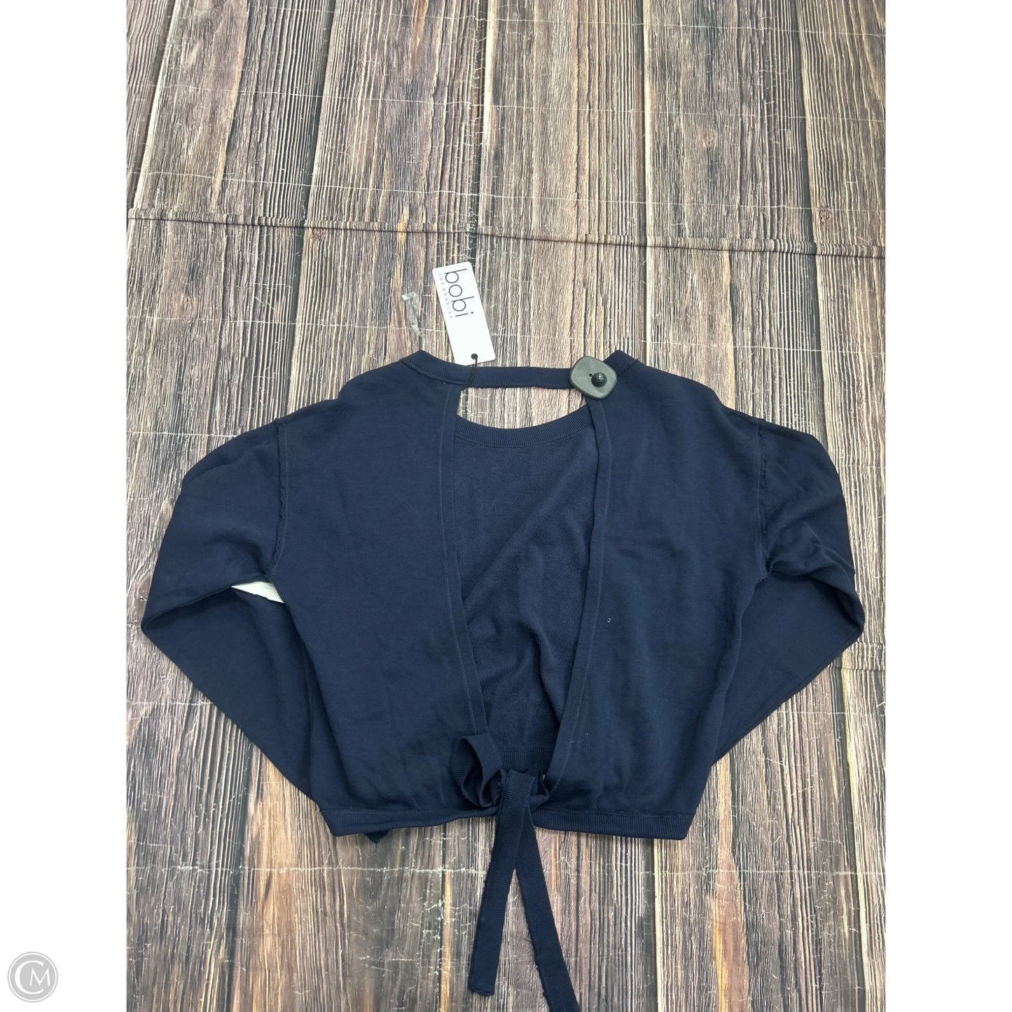 Top Long Sleeve By Bobi In Navy, Size: S
