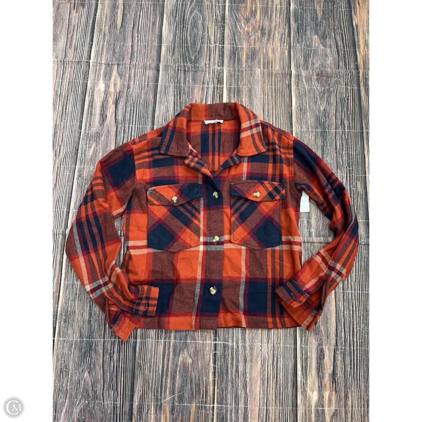 Top Long Sleeve By Beachlunchlounge In Orange, Size: Xs