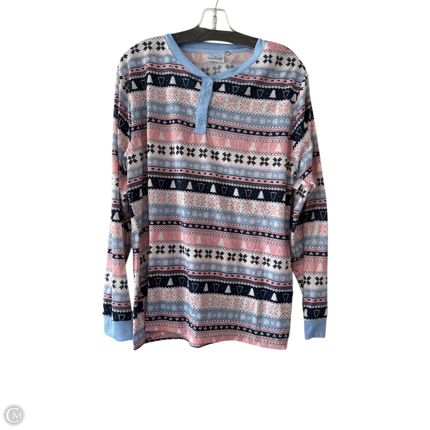 Top Long Sleeve By Serra In Blue, Size: Xl