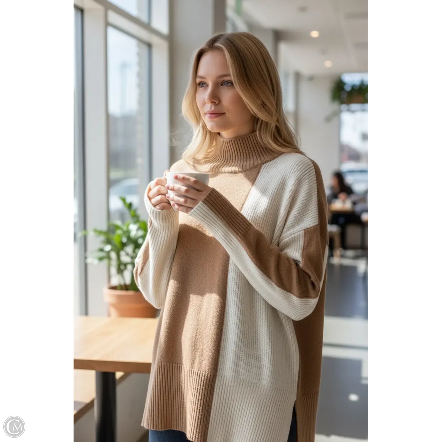 Sweater By Cyrus In Tan, Size: Xs