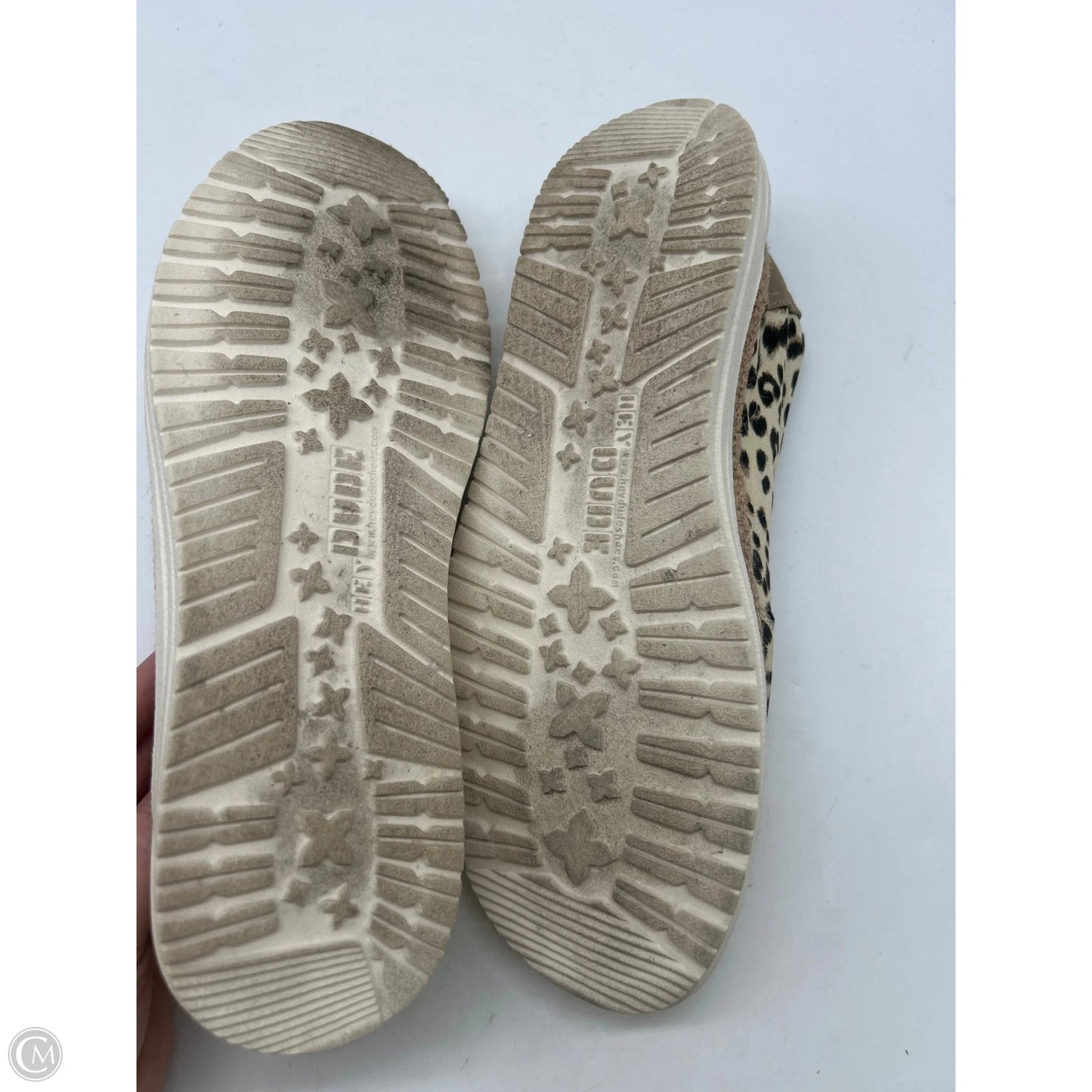 Shoes Flats By Hey Dude In Animal Print, Size: 12