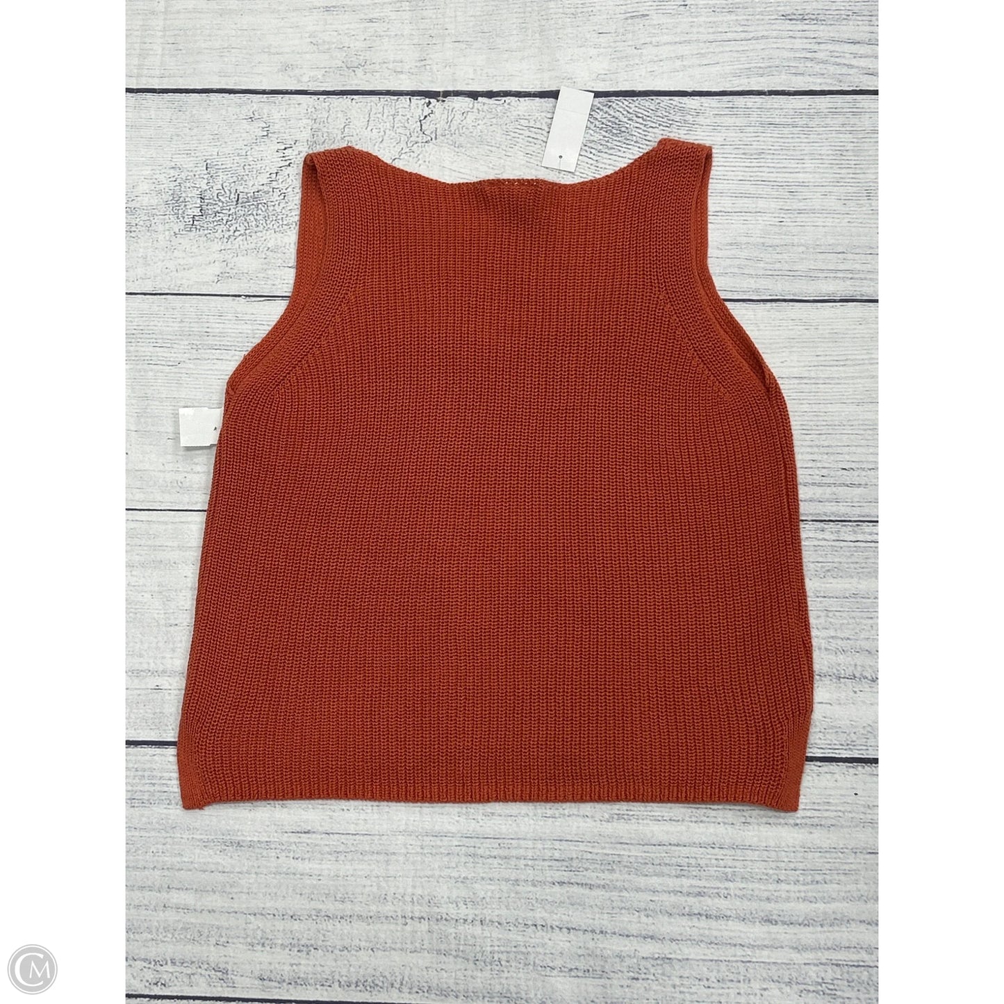 Top Sleeveless By Loft In Orange, Size: M
