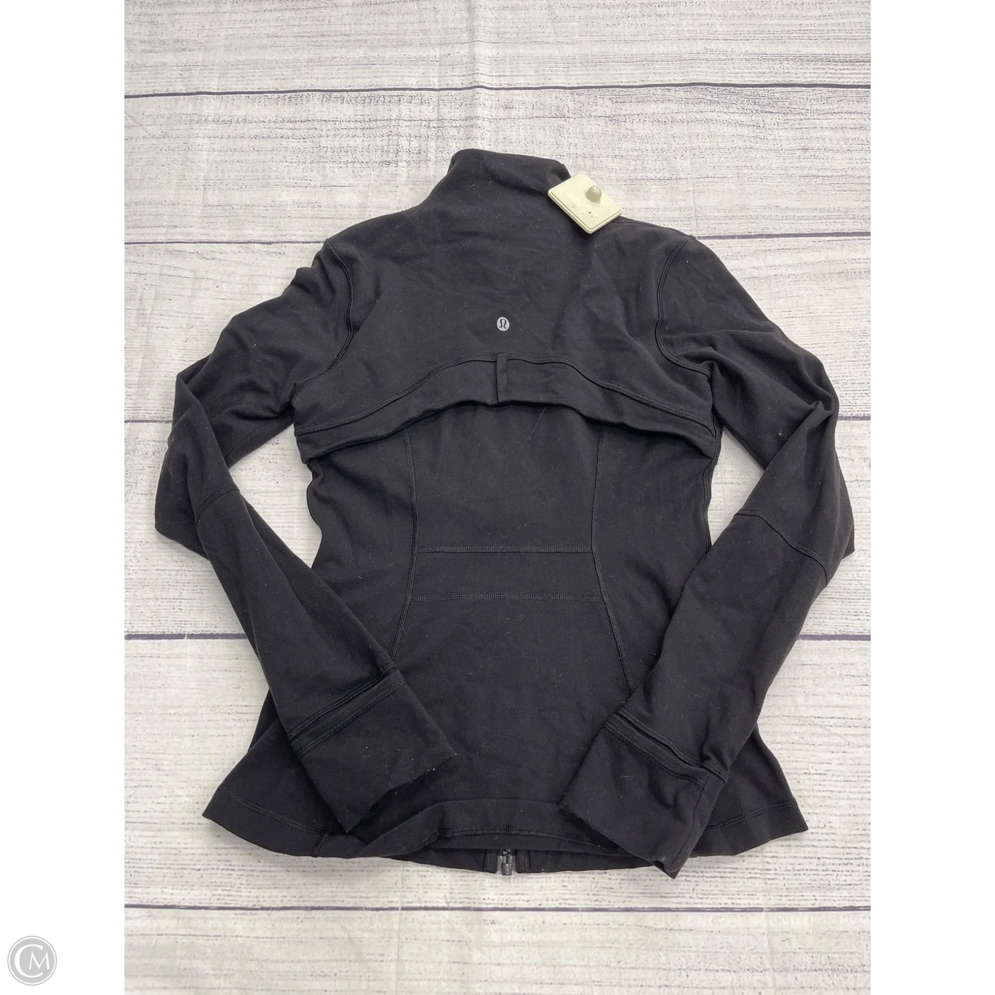 Athletic Jacket By Lululemon In Black, Size: 6