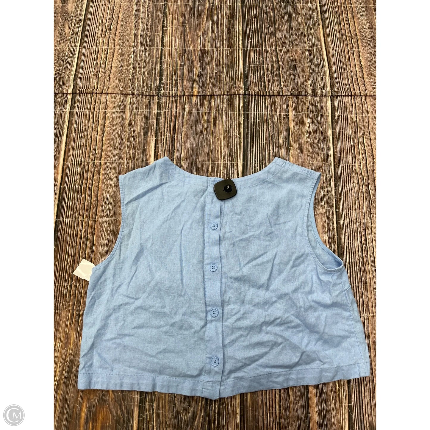 Top Sleeveless By A New Day In Blue, Size: M