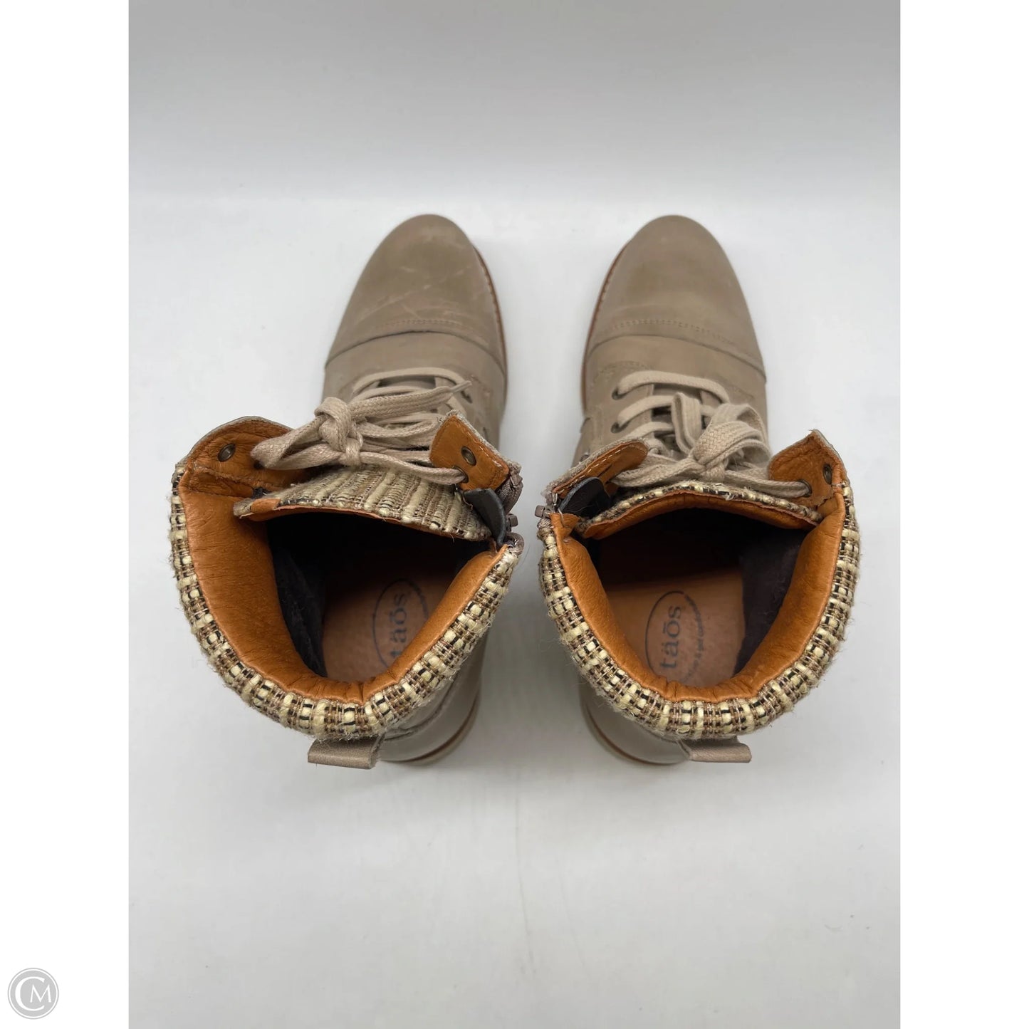 Boots Ankle Heels By Taos In Tan, Size: 10.5