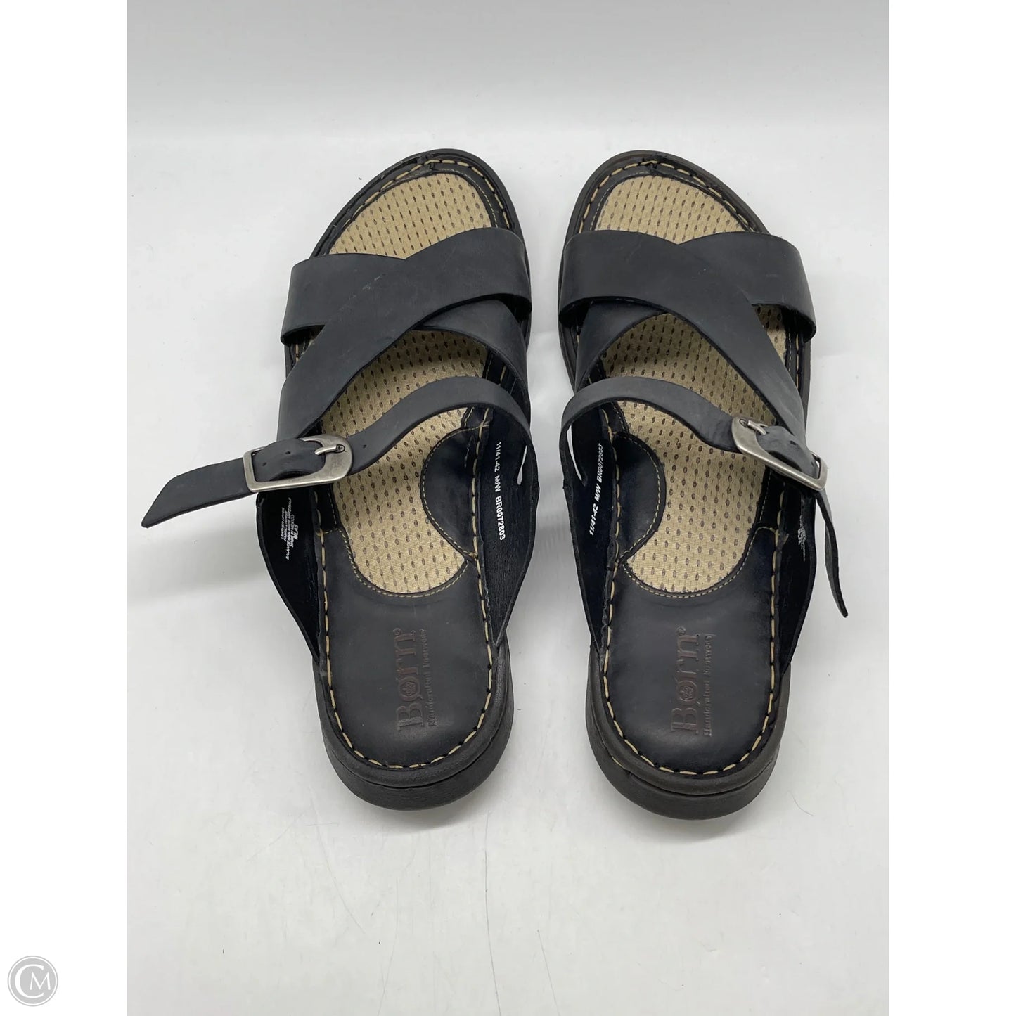 Sandals Flats By Born In Black, Size: 10