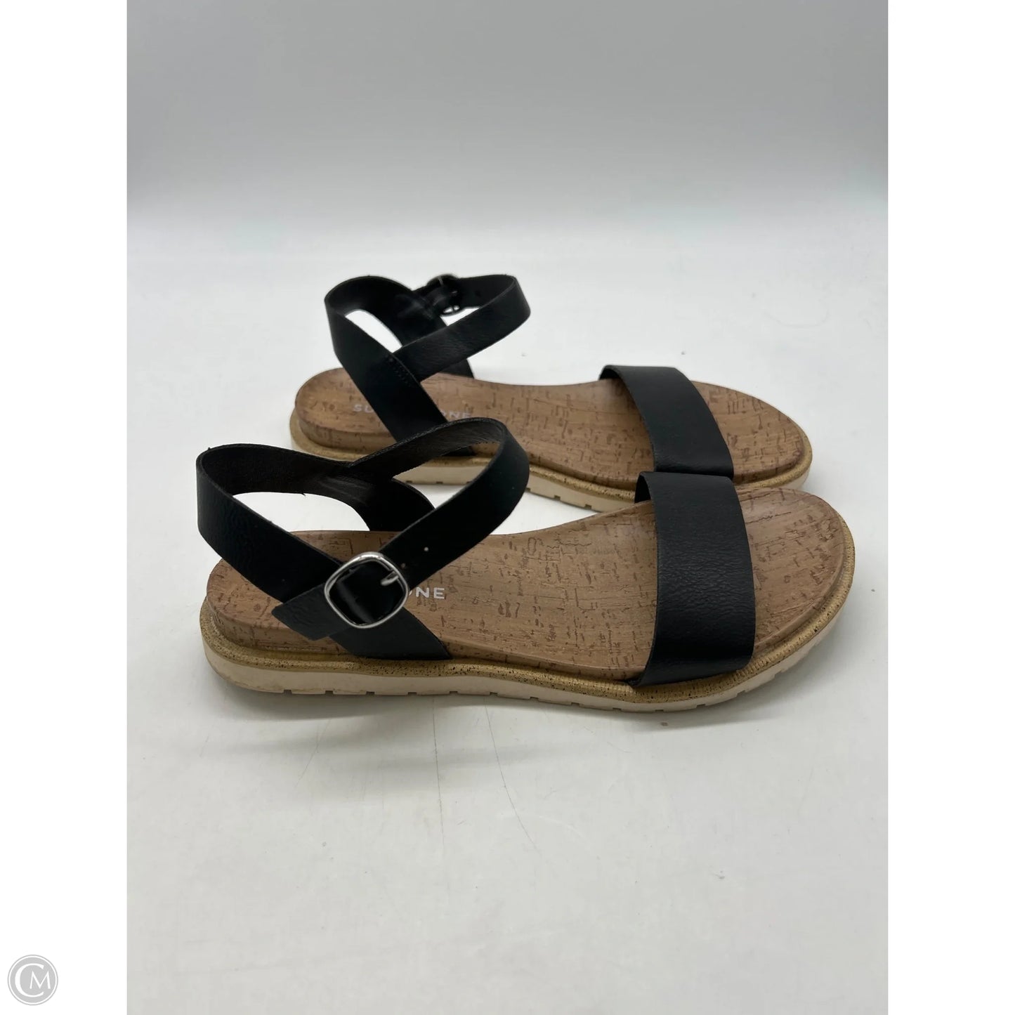 Sandals Flats By Clothes Mentor In Black, Size: 6.5