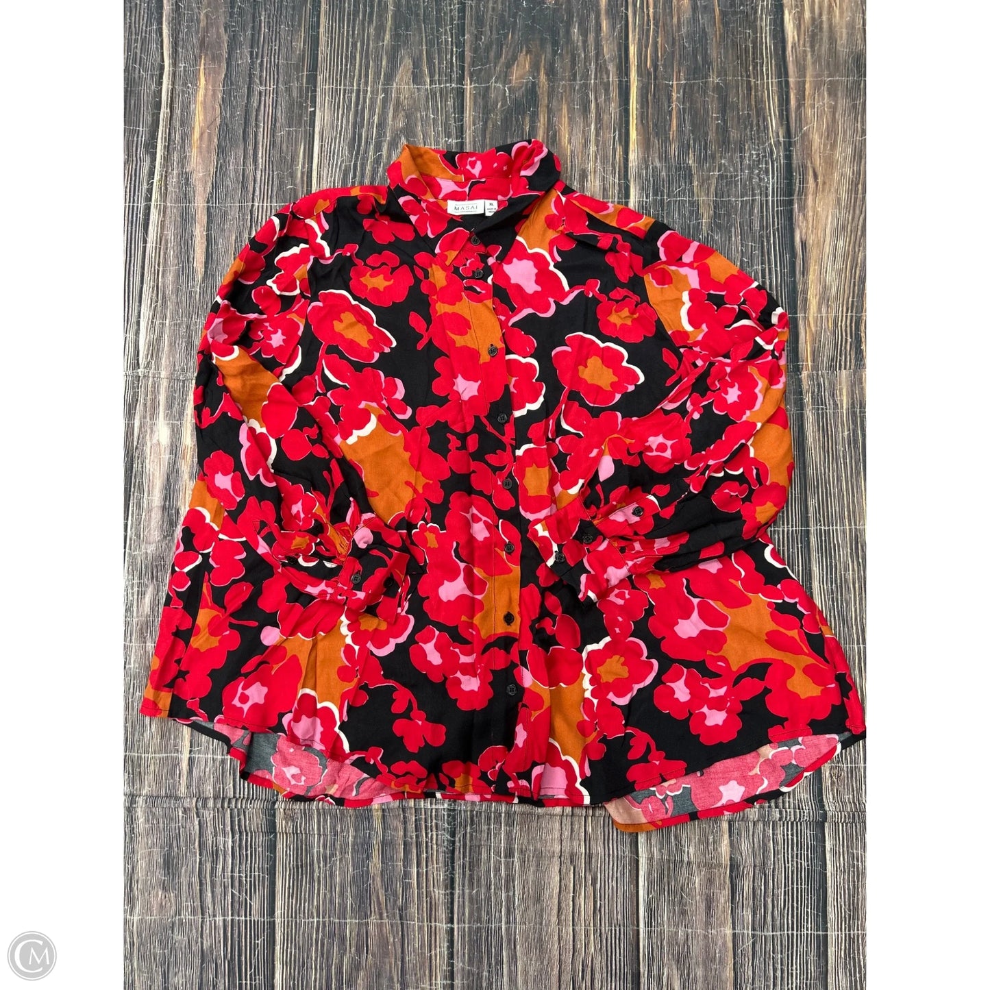 Top Long Sleeve By Clothes Mentor In Red, Size: Xl