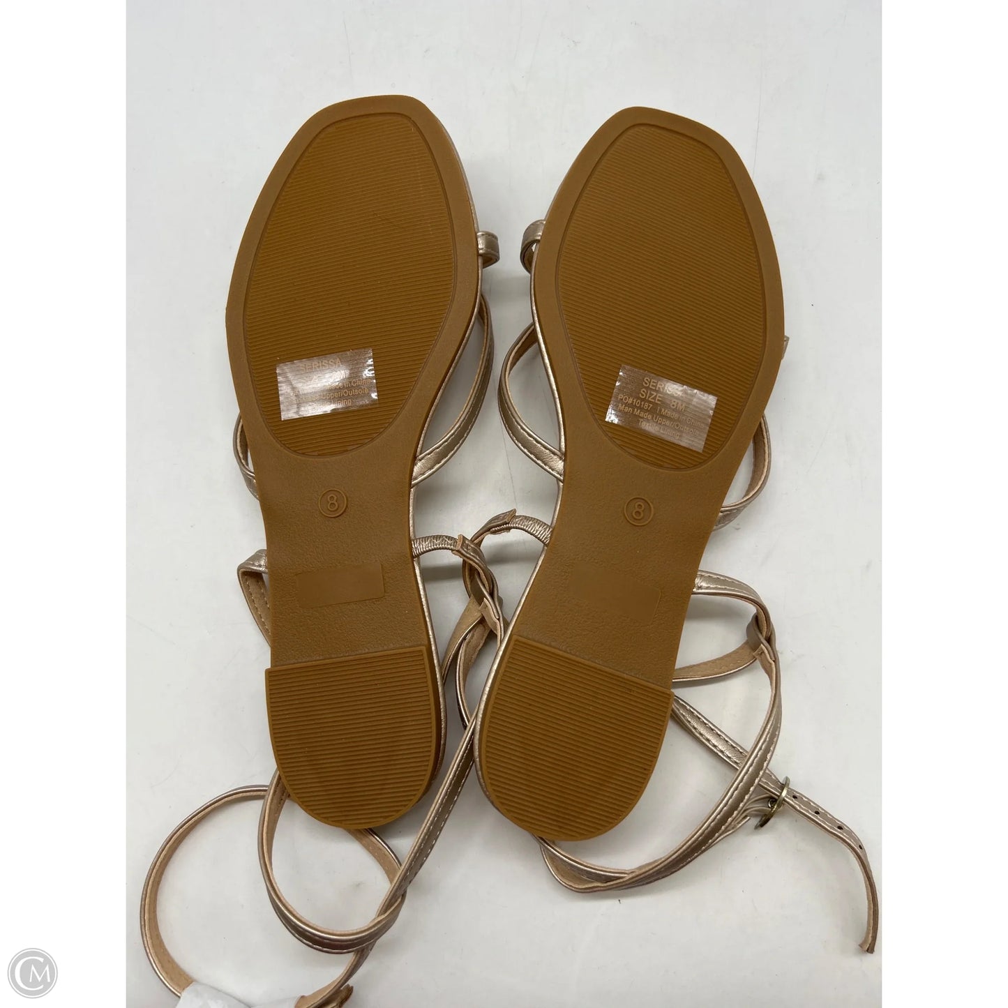 Sandals Flats By Journee In Gold, Size: 8