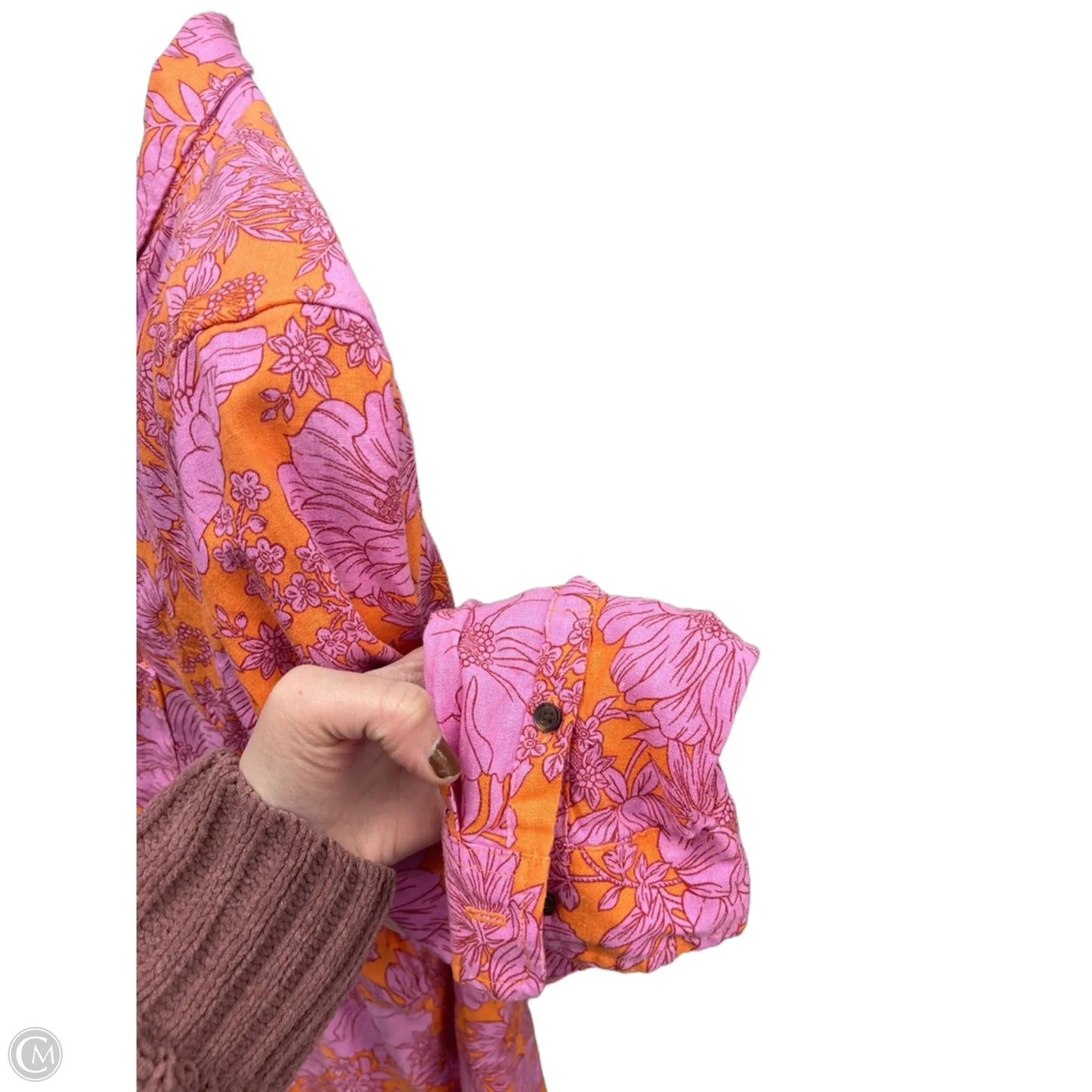 Top Long Sleeve By Universal Thread In Pink, Size: 1x