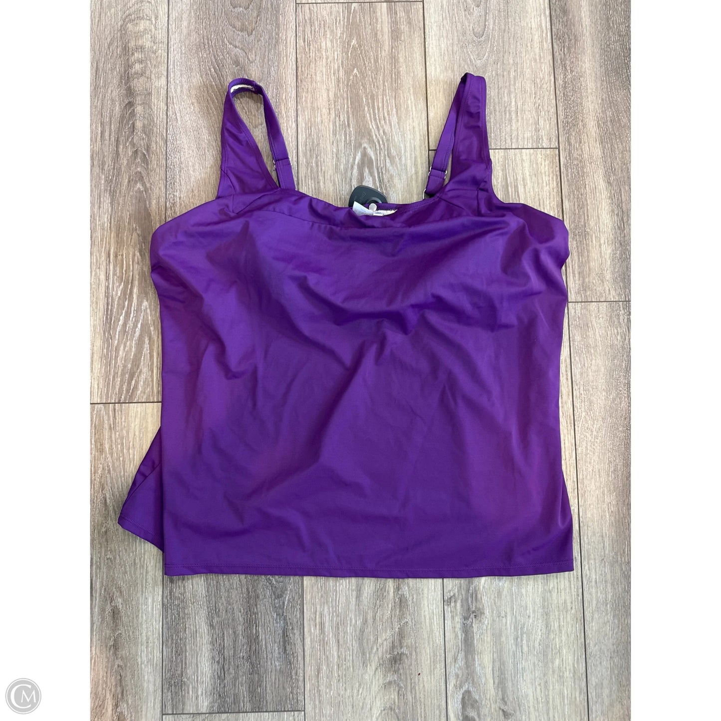 Swimsuit Top By Roamans In Purple, Size: 3x