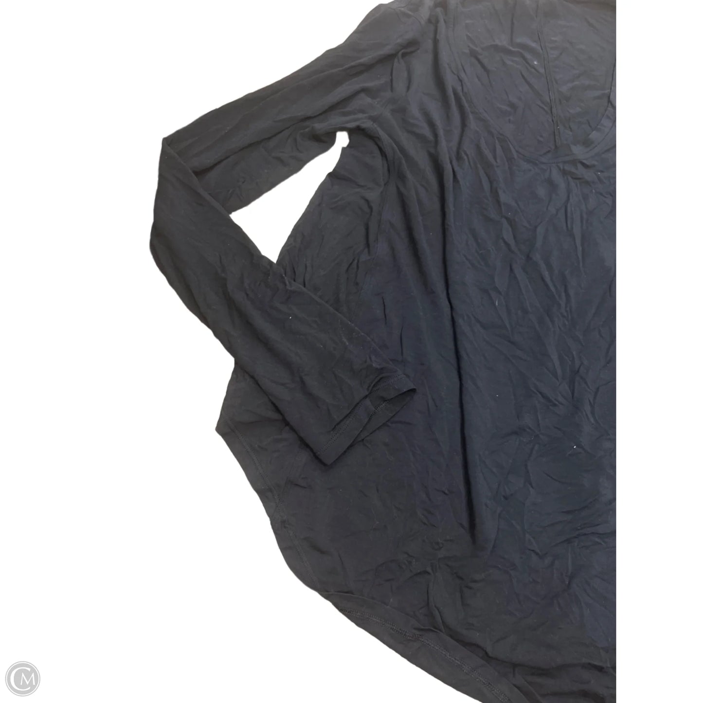 Athletic Top Long Sleeve Crewneck By Lululemon In Black, Size: M
