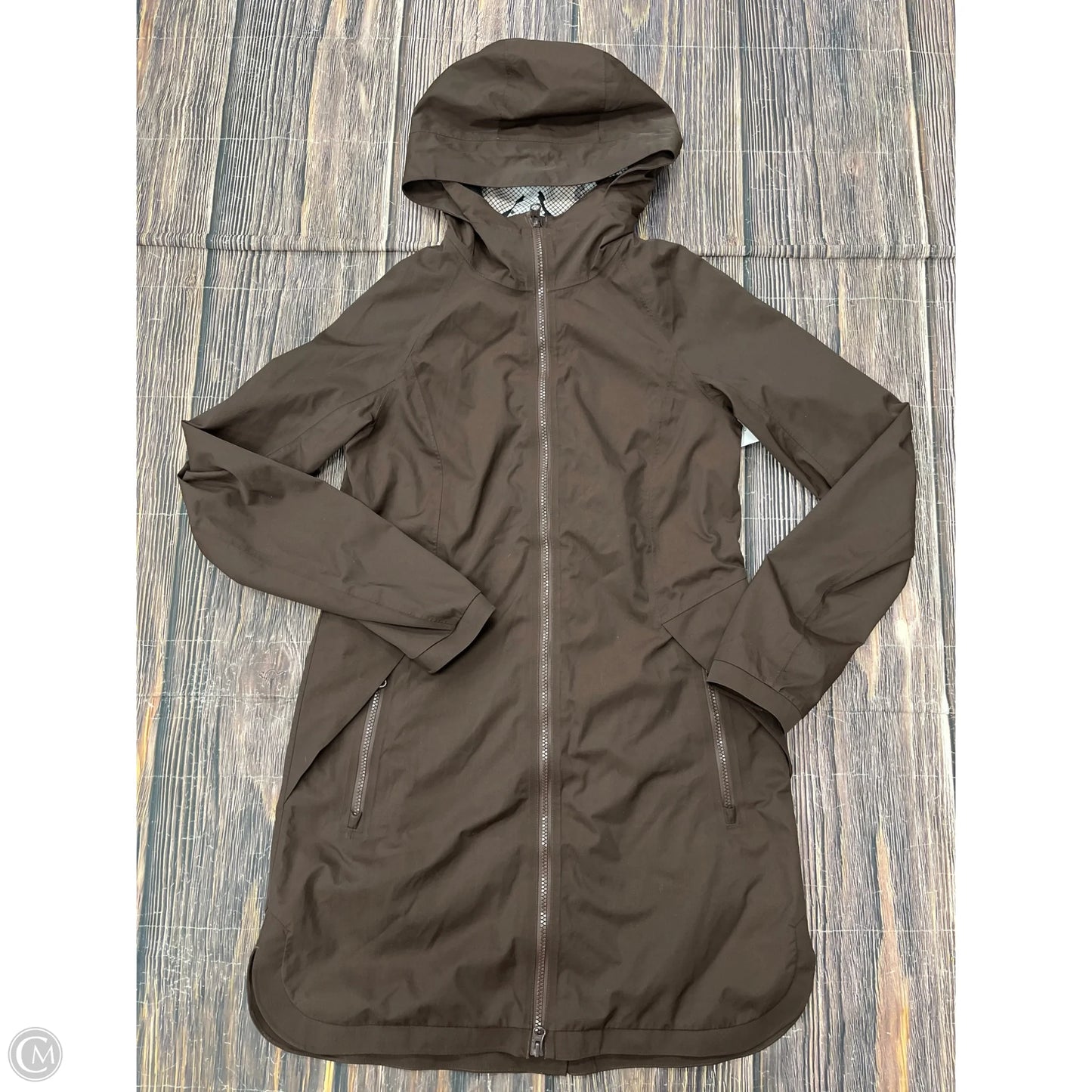 Coat Raincoat By Lululemon In Brown, Size: 6