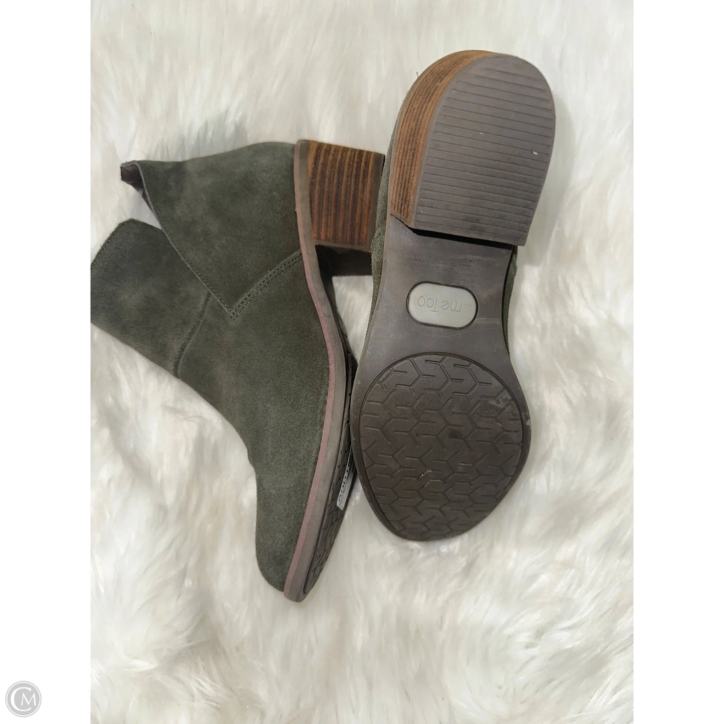 Boots Ankle Heels By Me Too In Green, Size: 8