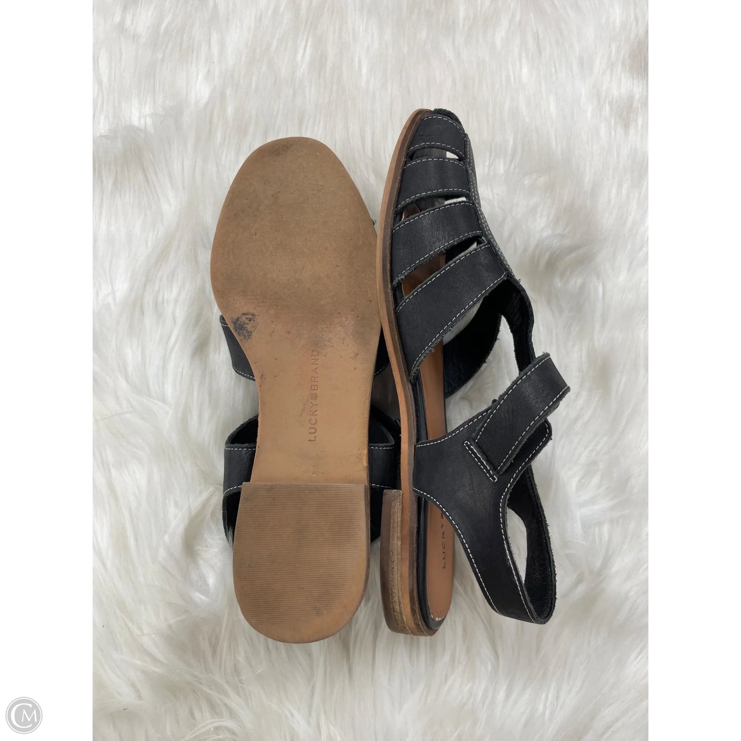 Sandals Flats By Lucky Brand In Black, Size: 9
