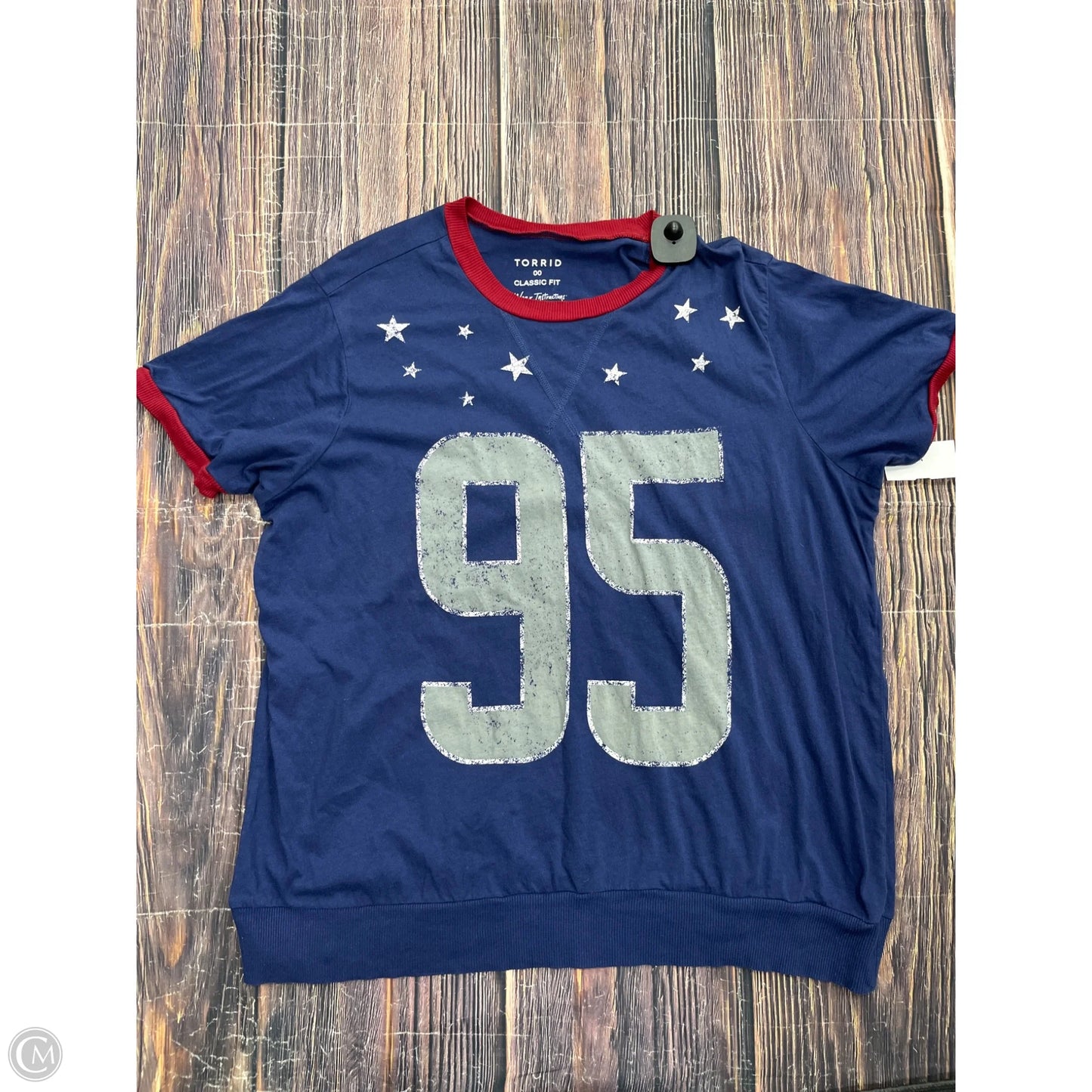 Top Short Sleeve By Torrid In Blue, Size: L