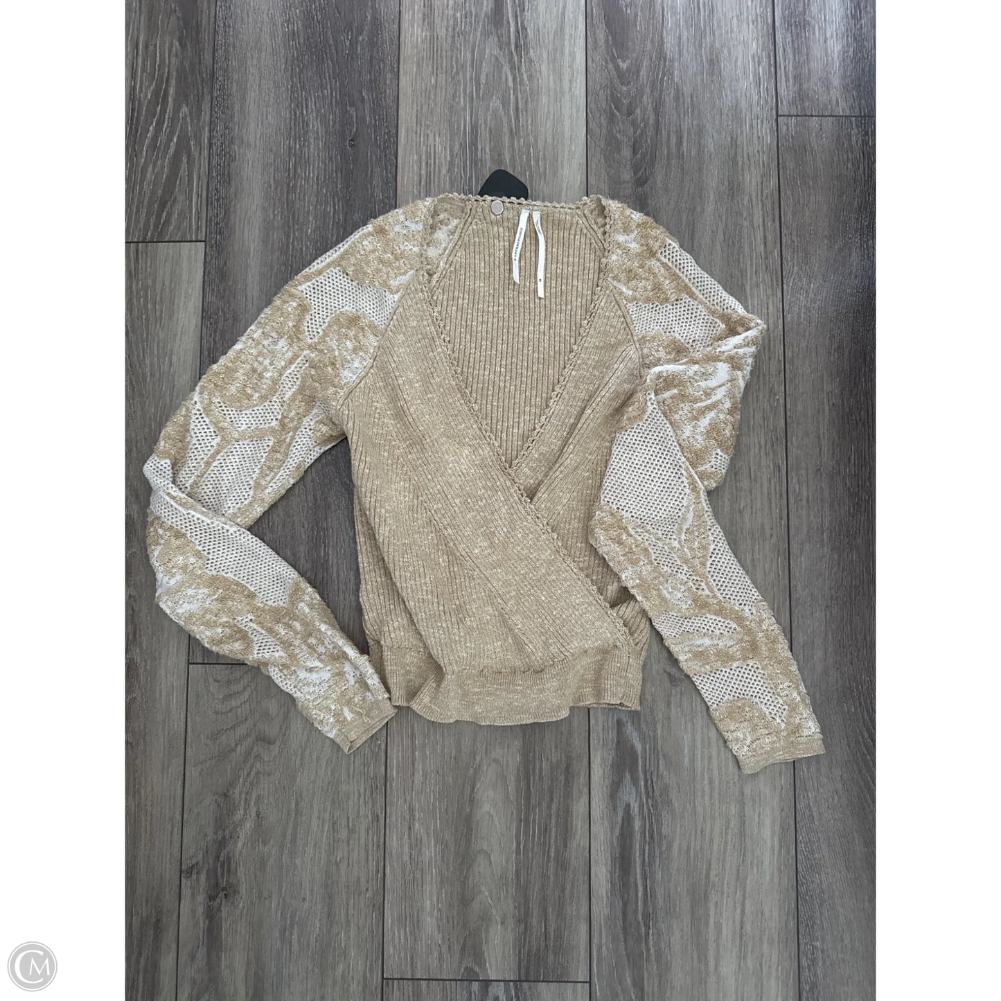 Sweater By Anthropologie In Tan, Size: Xs