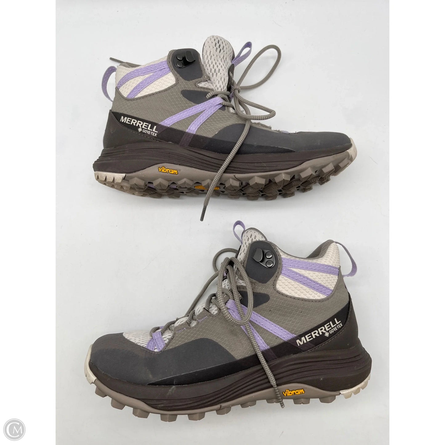 Shoes Hiking By Merrell In Grey, Size: 8.5