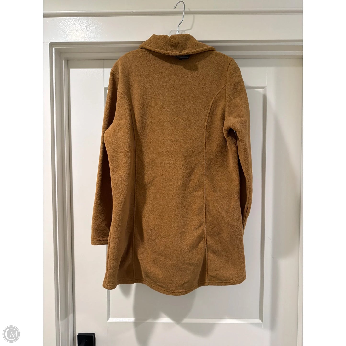 Jacket Fleece By Denim And Company In Brown, Size: S