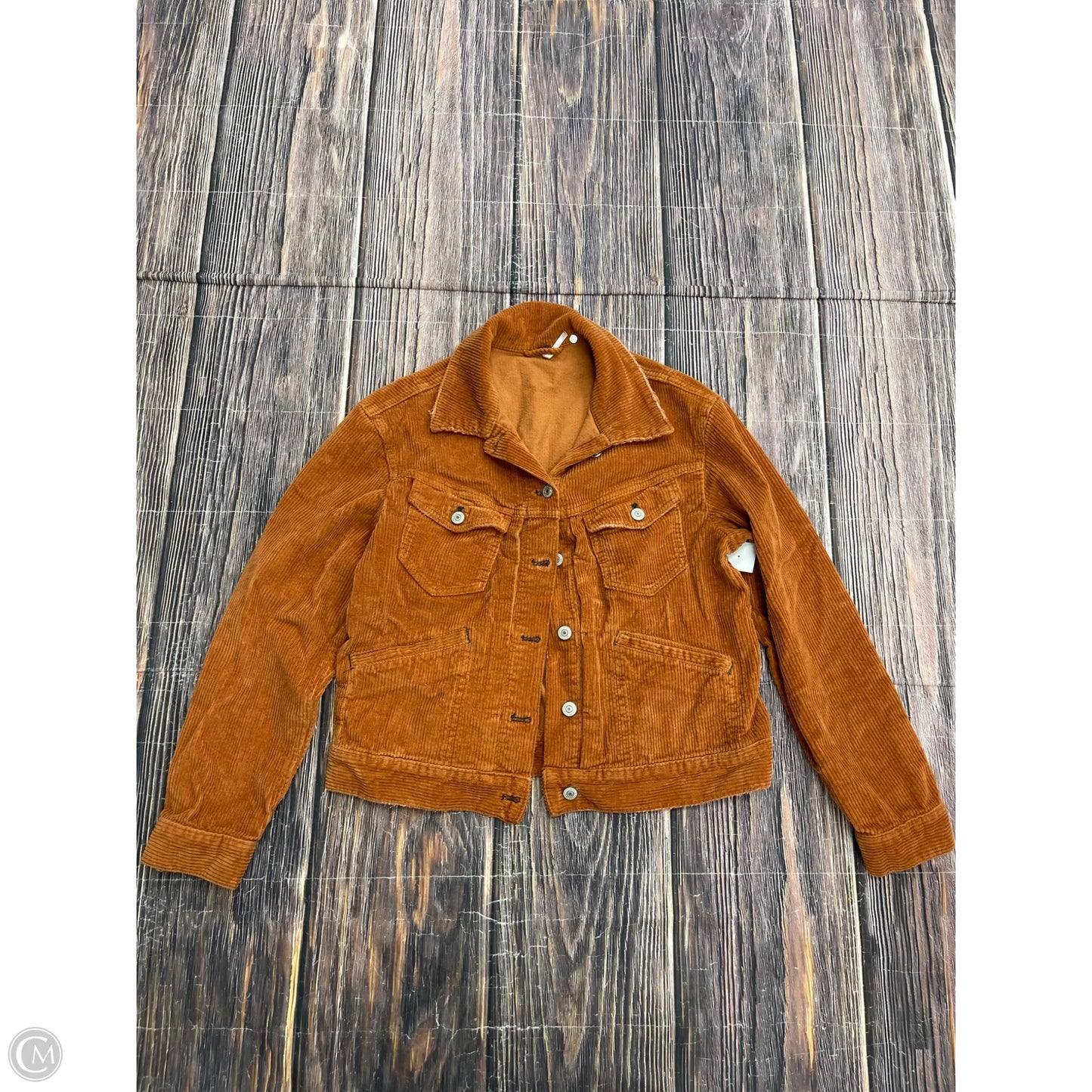 Jacket Shirt By Free People In Orange, Size: S