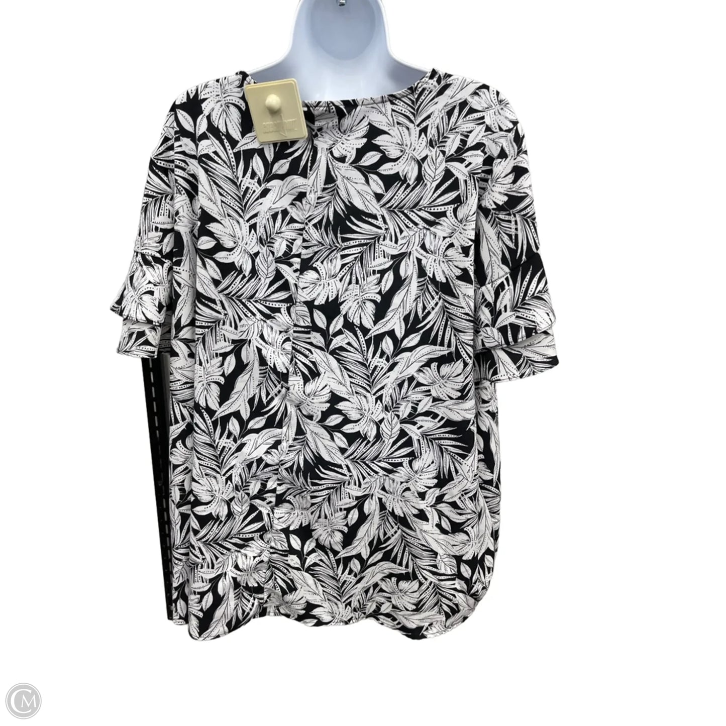 Top Short Sleeve By Lane Bryant In Black, Size: 2x