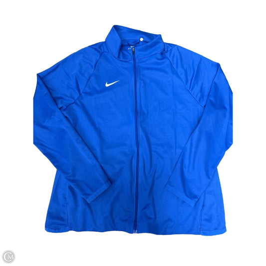 Athletic Jacket By Nike In Blue, Size: Xl