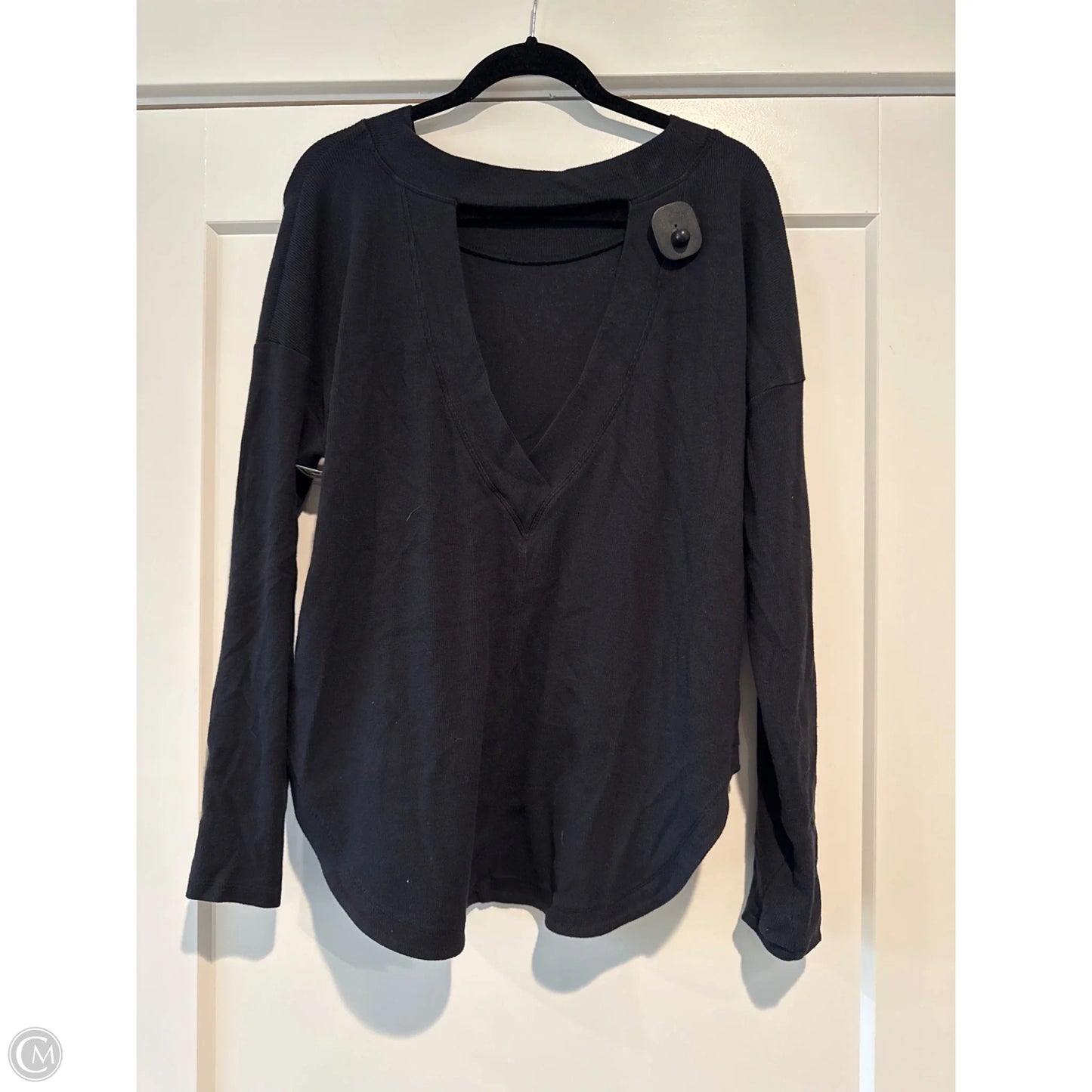 Athletic Top Long Sleeve Crewneck By Athleta In Black, Size: L