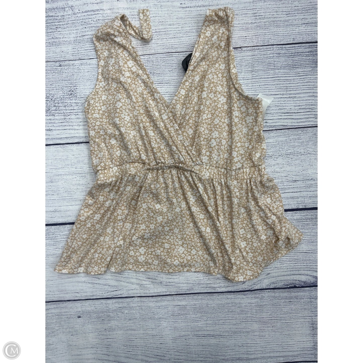 Top Sleeveless By Maurices In Tan, Size: L