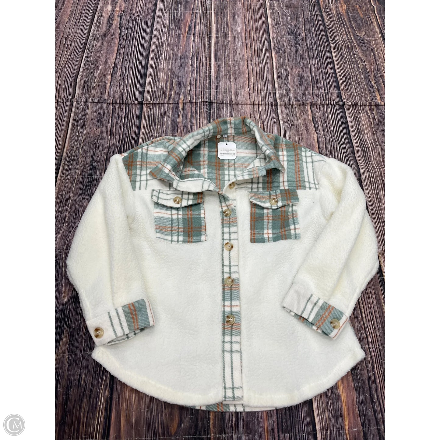 Jacket Shirt By Clothes Mentor In Green, Size: S