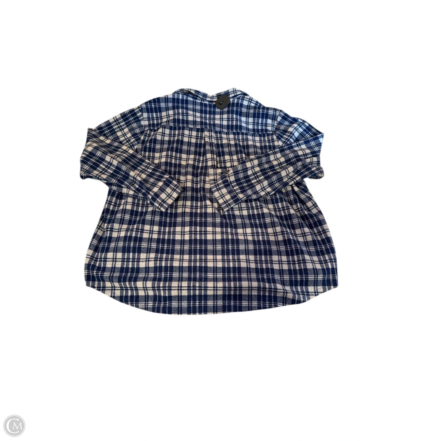 Jacket Shirt By Terra & Sky In Blue, Size: 3x