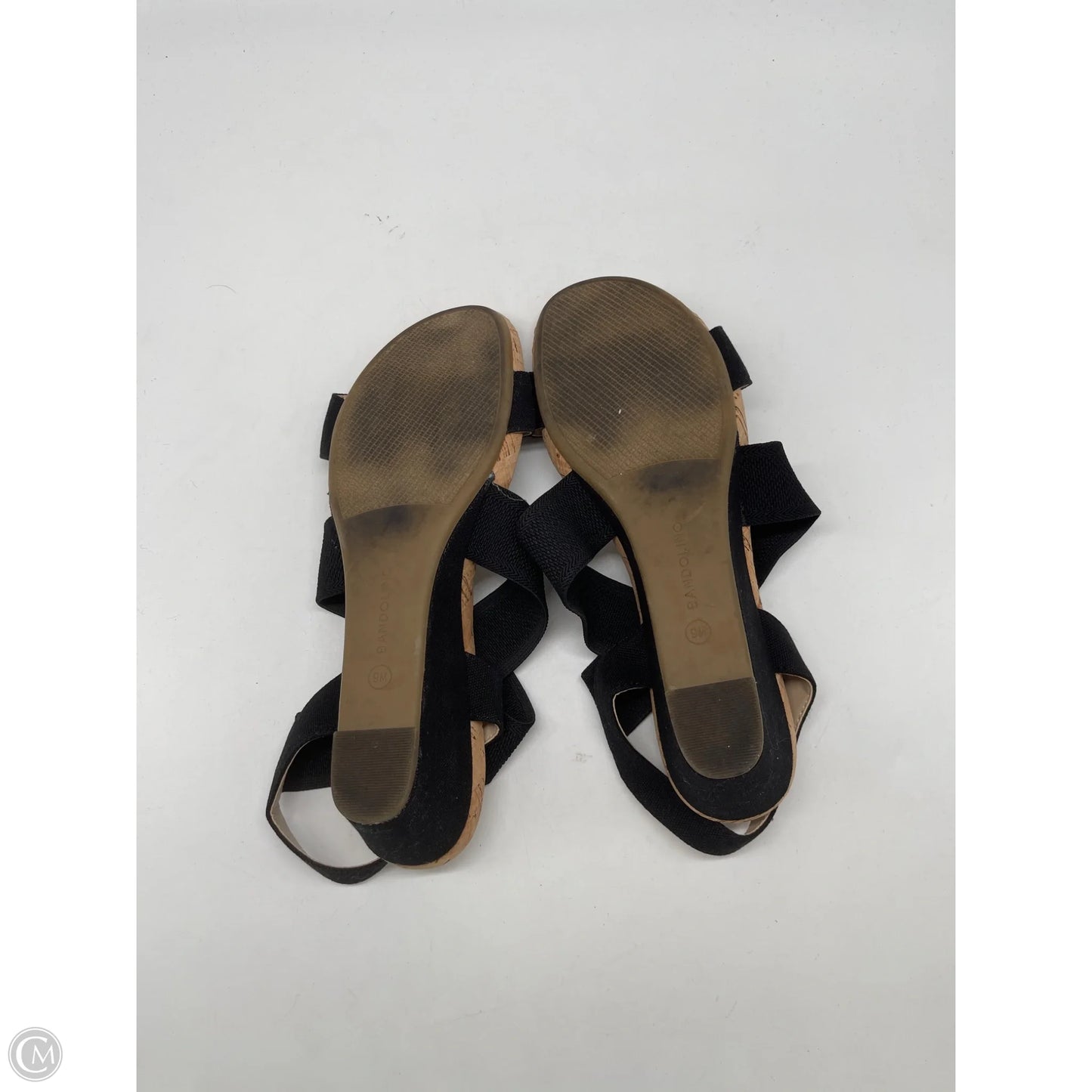 Sandals Heels Wedge By Bandolino In Black, Size: 9