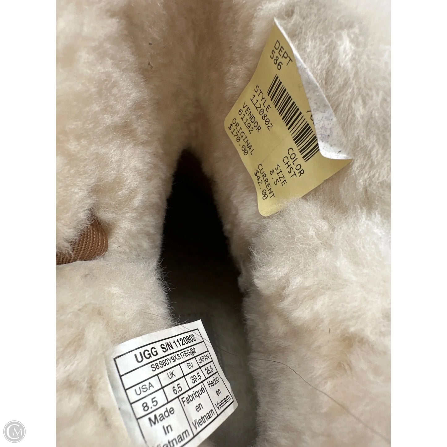 Boots Designer By Ugg In Brown, Size: 8.5