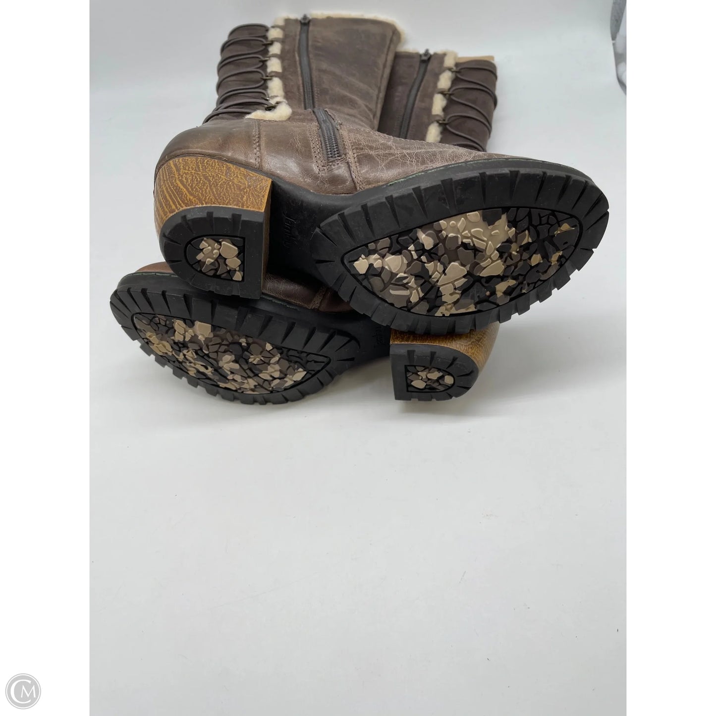 Boots Mid-calf Heels By Jambu In Brown, Size: 7