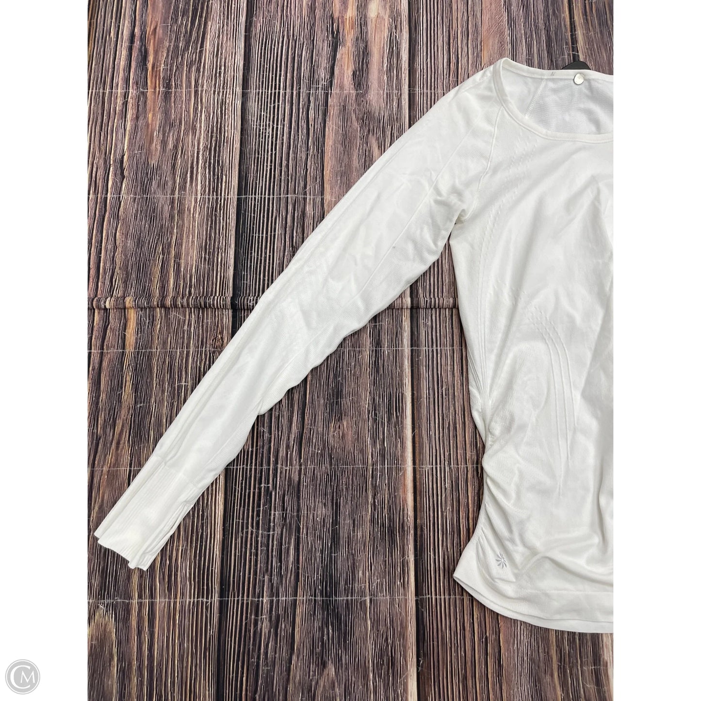 Athletic Top Long Sleeve Crewneck By Athleta In White, Size: 6