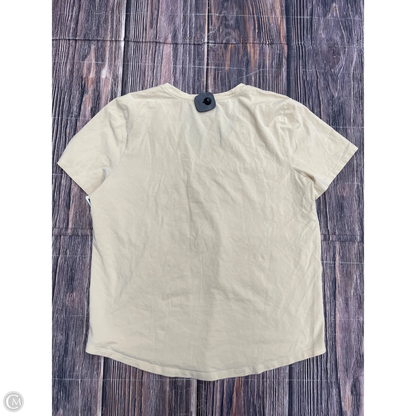 Athletic Top Short Sleeve By Lululemon In Yellow, Size: 8