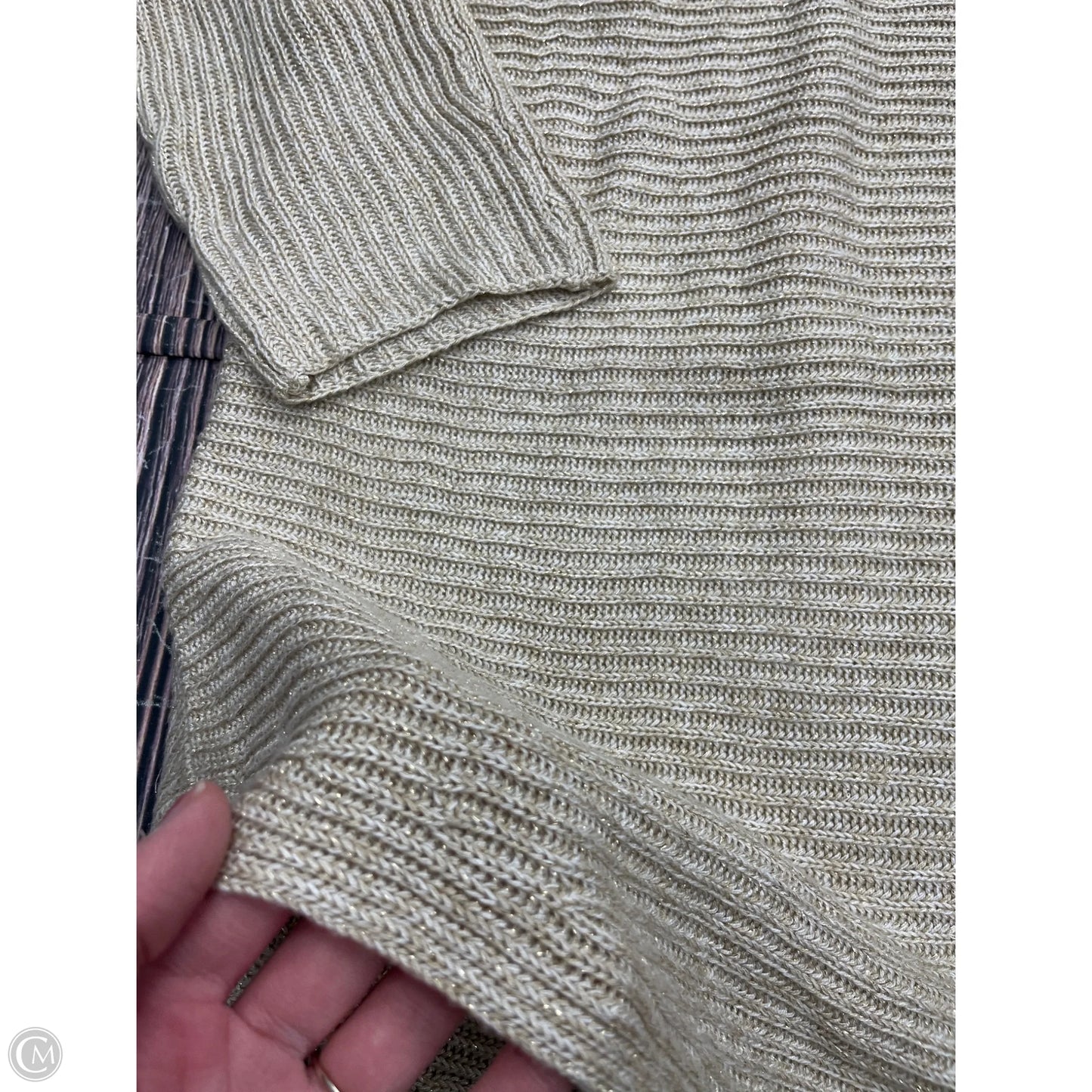 Sweater By Soho Apparel In Gold, Size: 1x