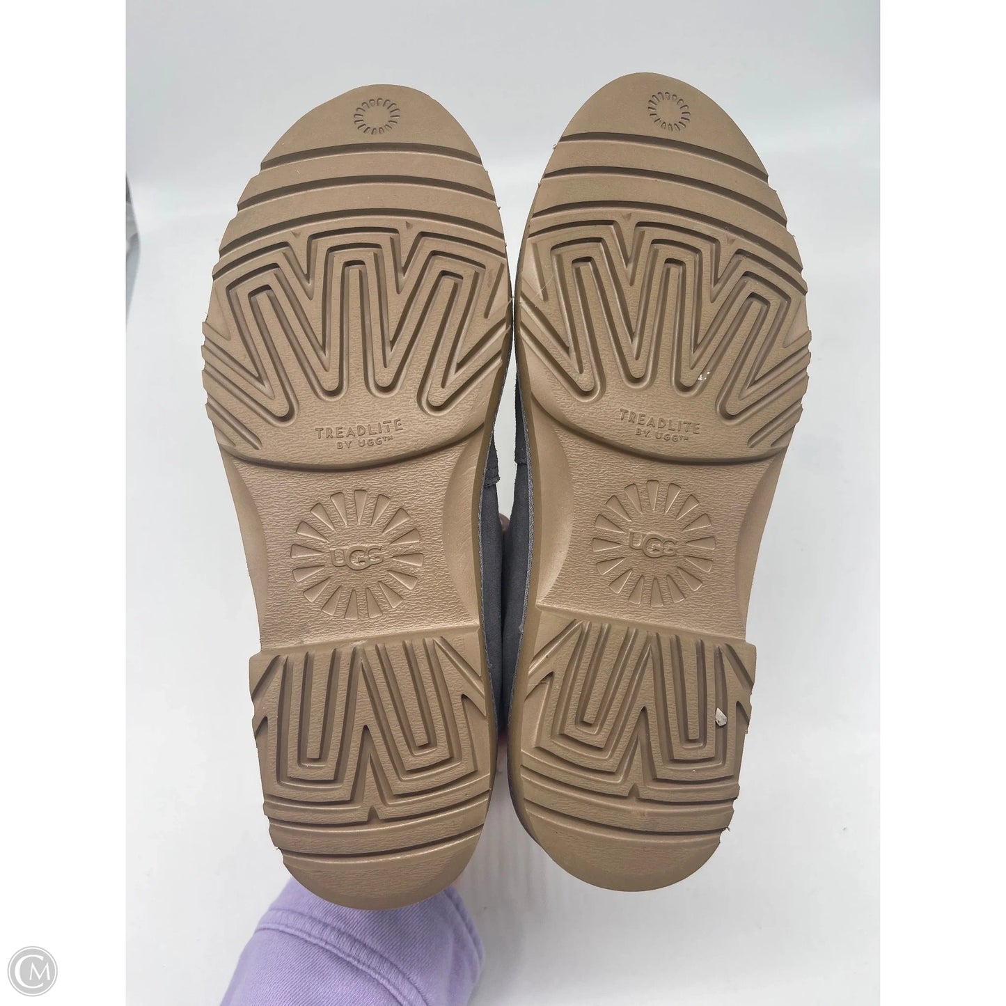 Boots Designer By Ugg In Grey, Size: 8