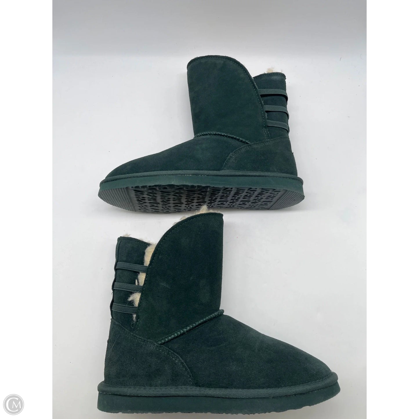 Boots Ankle Flats By Bearpaw In Green, Size: 8