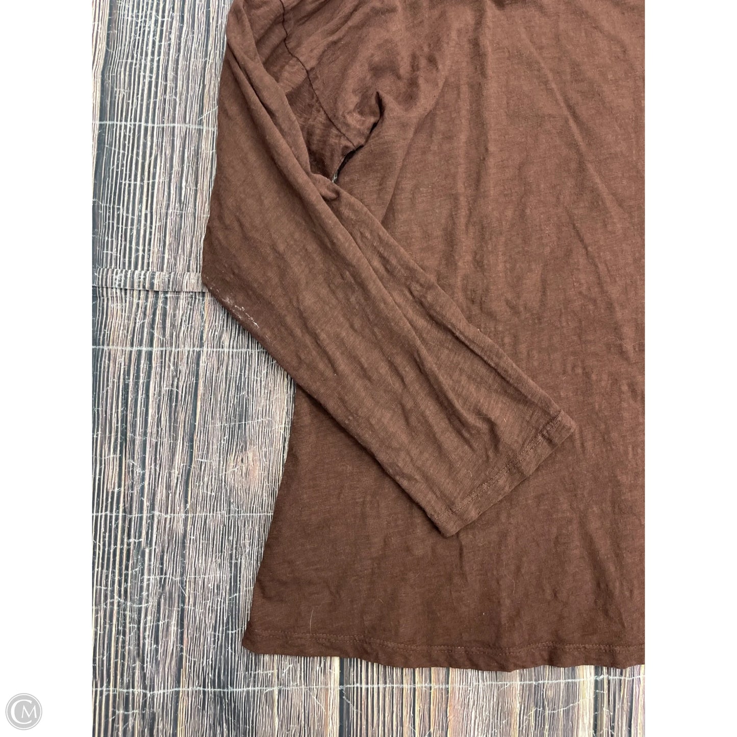 Top Long Sleeve By Free People In Brown, Size: M