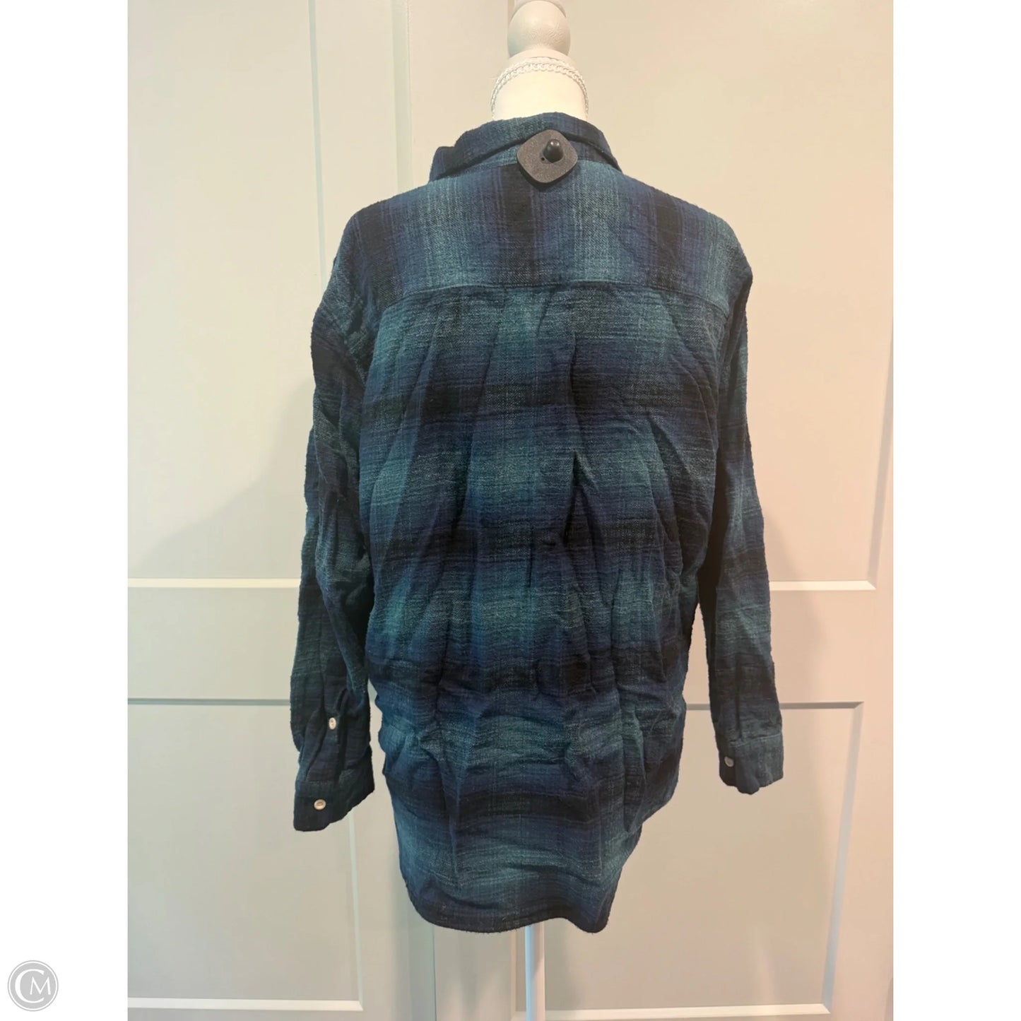 Top Long Sleeve By Madewell In Blue, Size: M