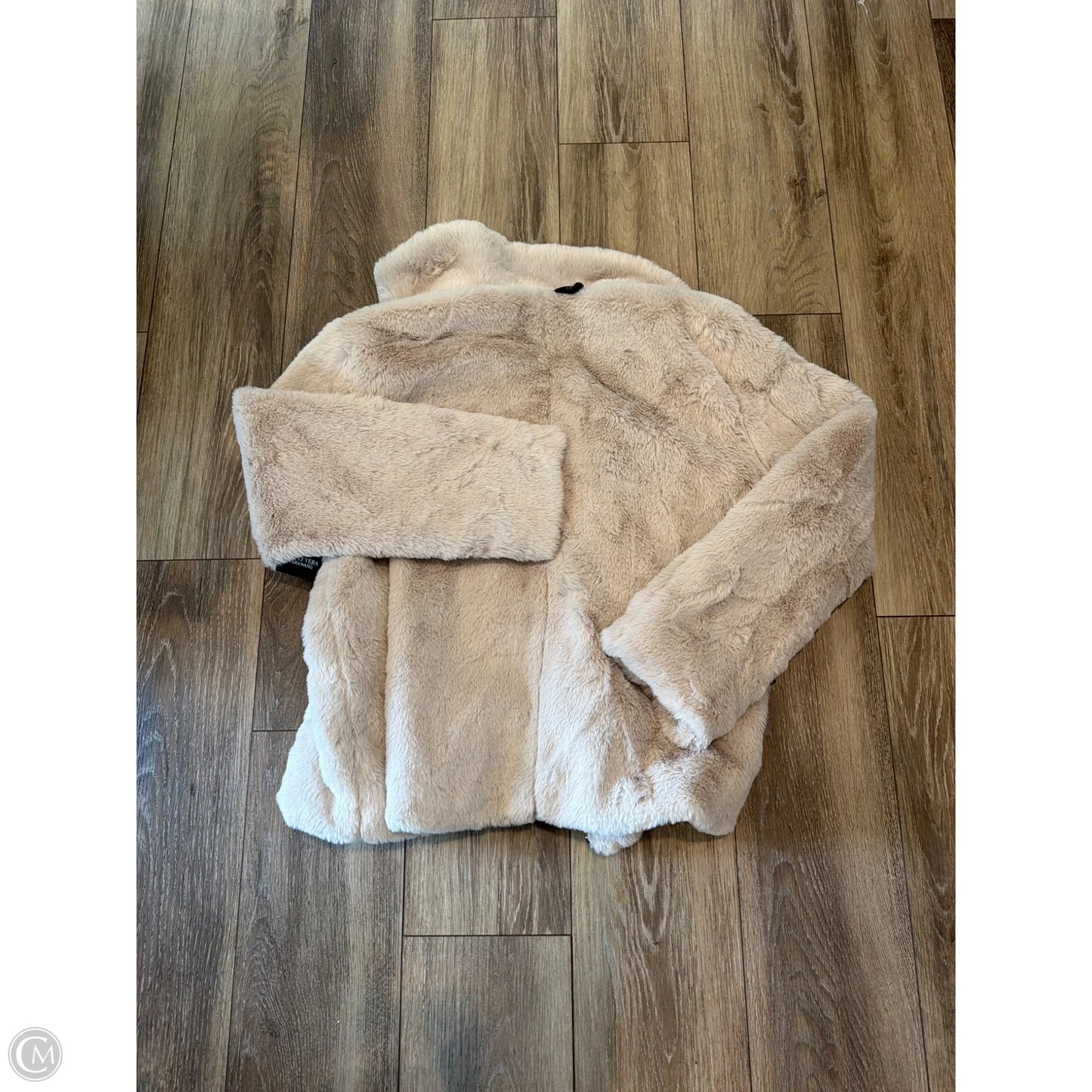 Jacket Faux Fur & Sherpa By Simply Vera In Taupe, Size: 1x