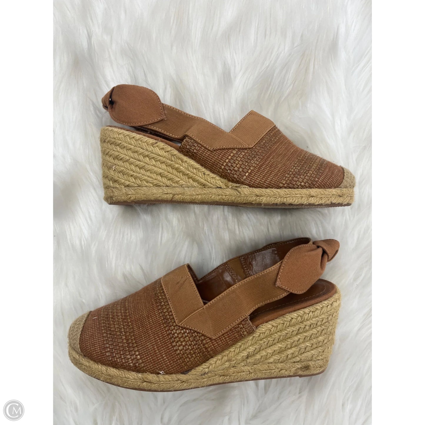 Sandals Heels Wedge By Lauren By Ralph Lauren In Brown, Size: 5.5