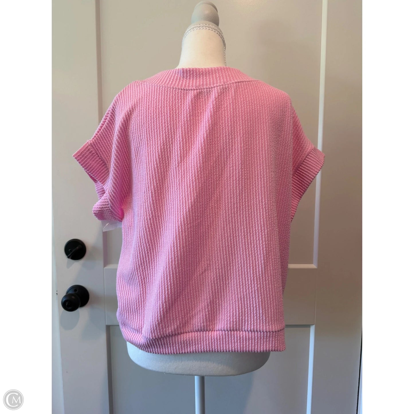 Top Short Sleeve By Zenana In Pink, Size: S