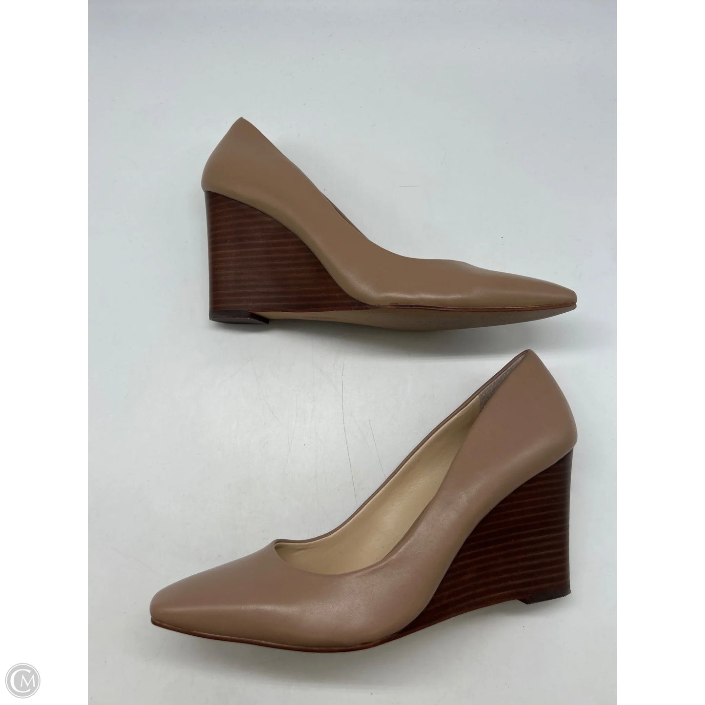 Shoes Heels Wedge By Vince Camuto In Tan, Size: 9.5