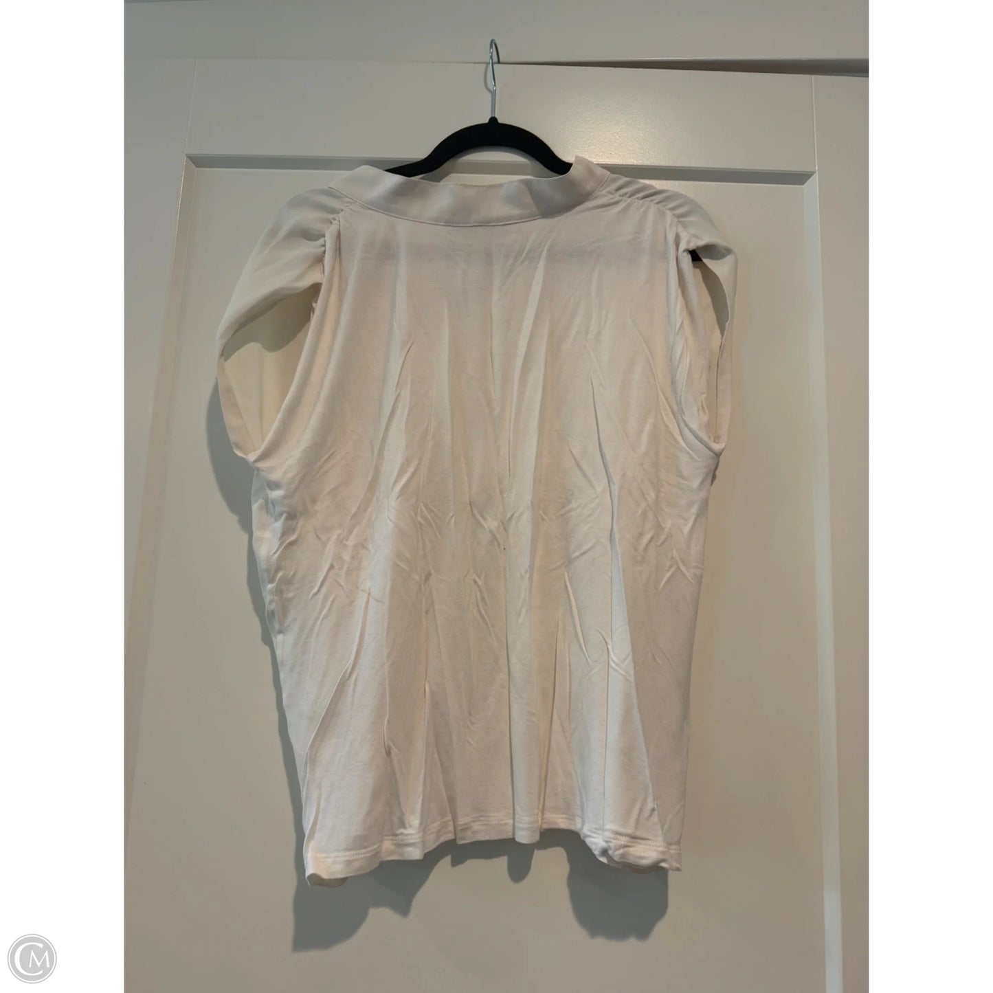 Top Short Sleeve By Loft In Cream, Size: M