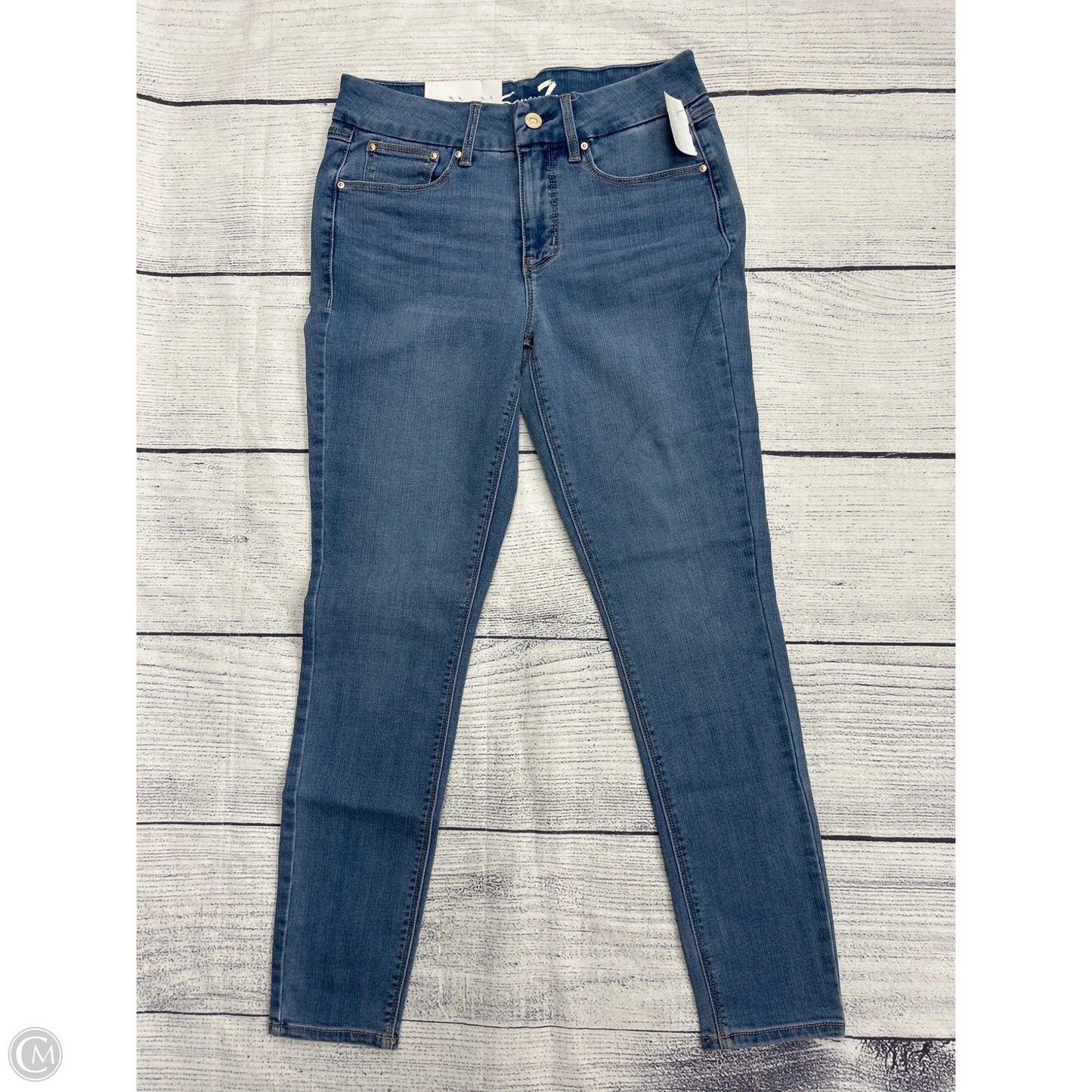 Jeans Skinny By Seven 7 In Blue Denim, Size: 6